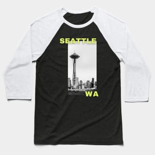 Seattle WA City Inspired Baseball T-Shirt